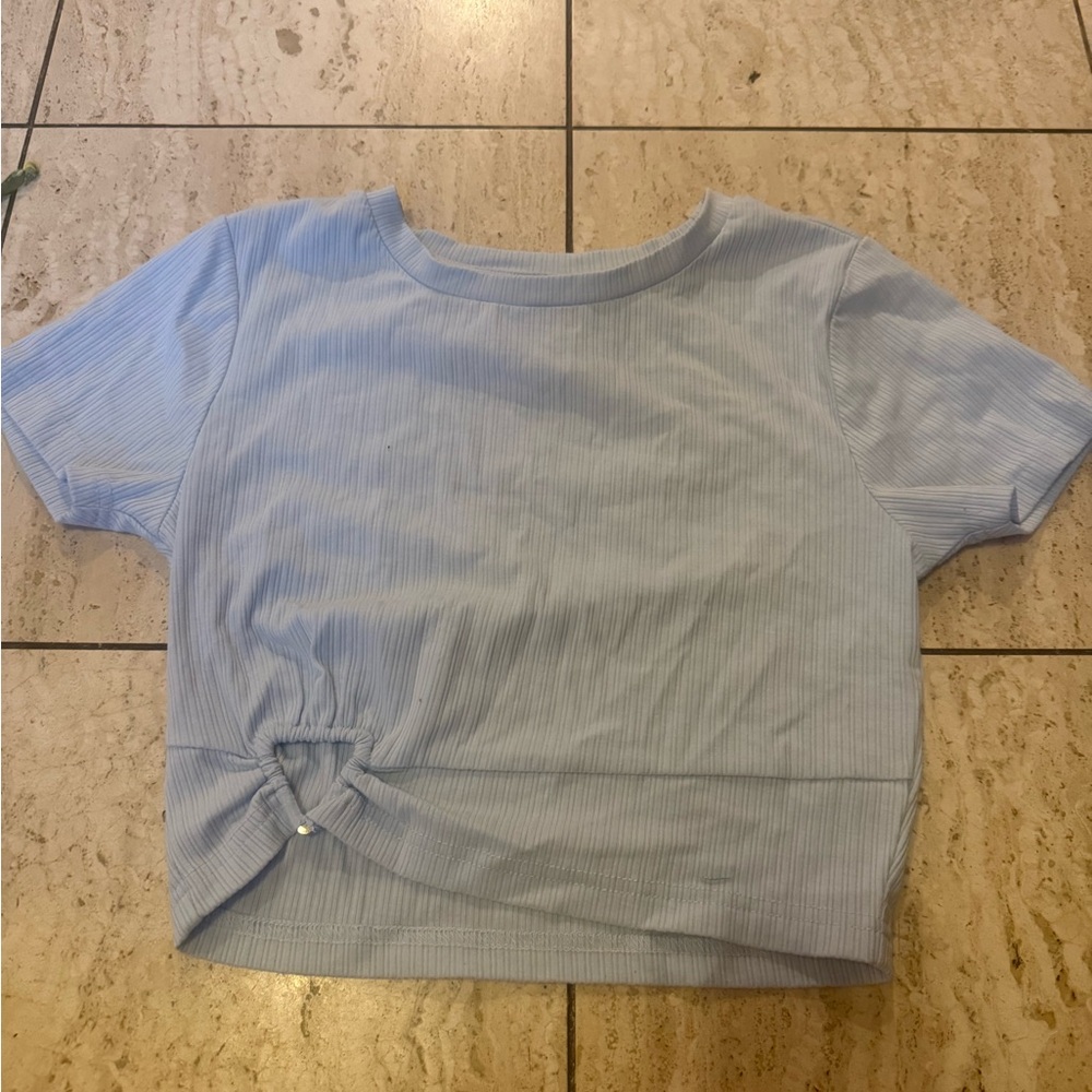 Aqua Light Blue Short Sleeve Tee